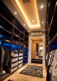 Большая открытая гардеробная комната с комбинированным наполнением Люберцы