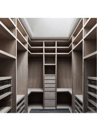 П-образная гардеробная комната в классическом стиле Люберцы