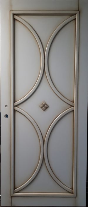 Межкомнатная дверь в профиле массив (эмаль с патиной) Люберцы